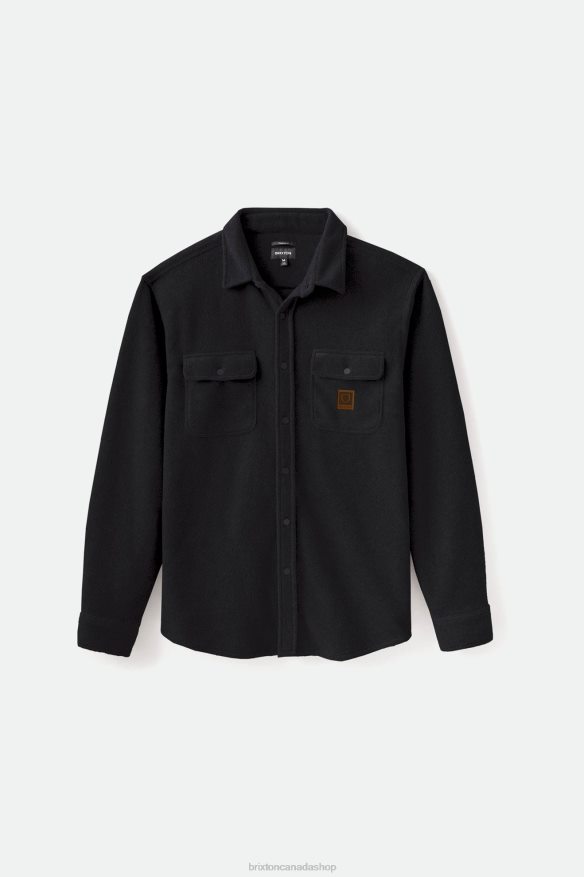 Brixton Apparel Black Men Bowery L/S Arctic Stretch Fleece HFR00P21