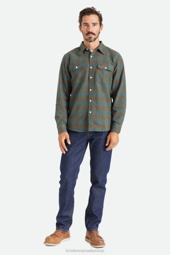Brixton Apparel Ocean Men Bowery L/S Flannel HFR00P18