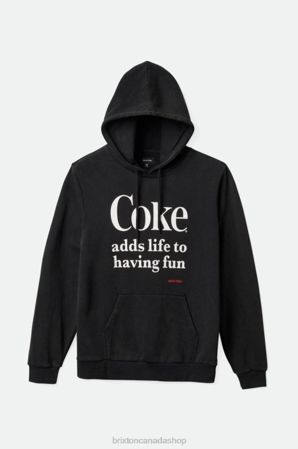 Brixton Apparel Black Men Coca-Cola Having Fun Hood HFR00P140