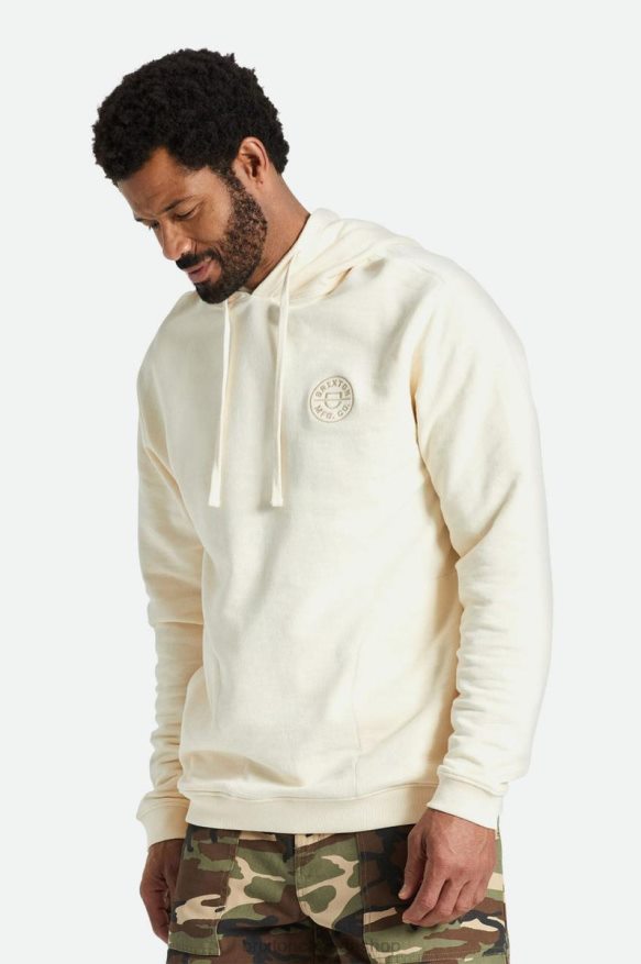 Brixton Apparel Whitecap Men Crest Summer Weight French Terry Hood HFR00P133