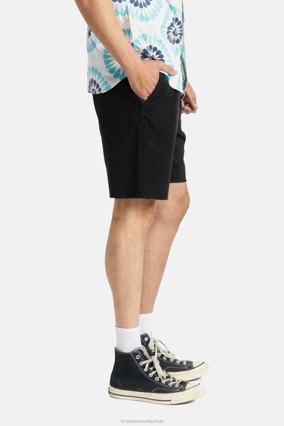 Brixton Apparel Black Cord Men Madrid II Corduroy Short 8'' HFR00P167