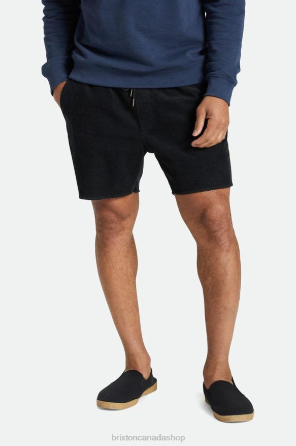 Brixton Apparel Black Cord Men Madrid II Short 5'' HFR00P169