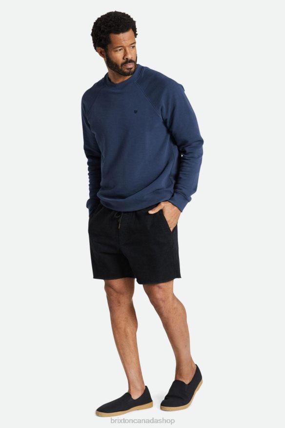 Brixton Apparel Black Cord Men Madrid II Short 5'' HFR00P169