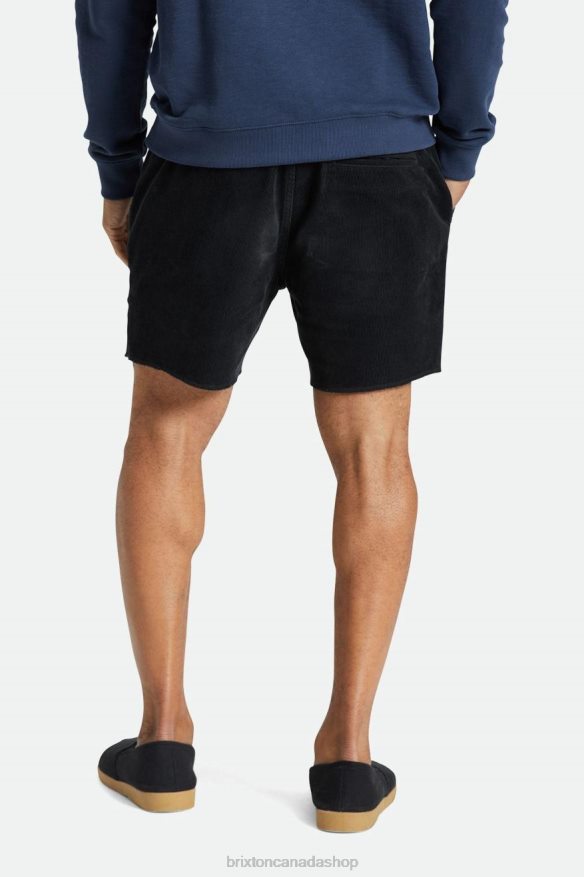 Brixton Apparel Black Cord Men Madrid II Short 5'' HFR00P169
