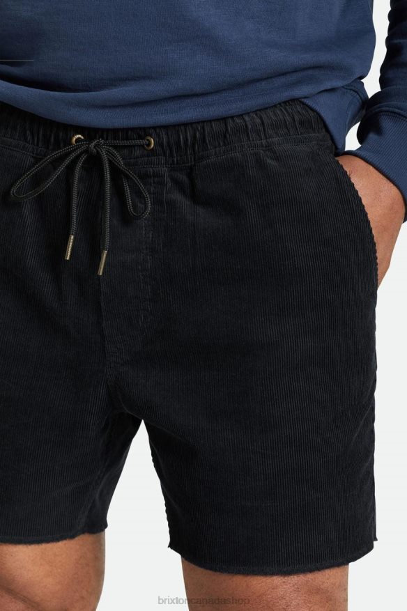 Brixton Apparel Black Cord Men Madrid II Short 5'' HFR00P169