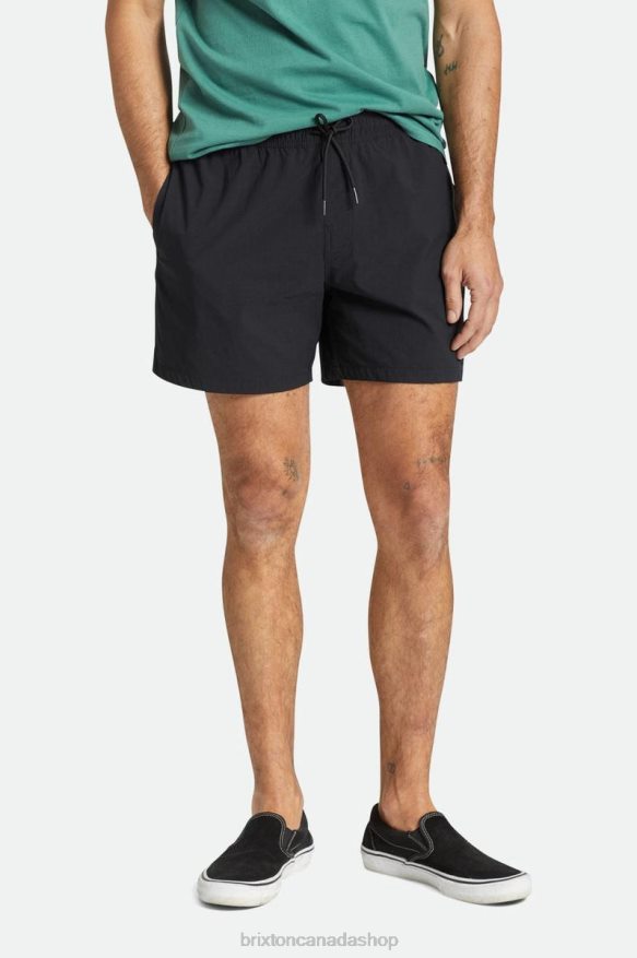Brixton Apparel Black Men Voyage Hybrid Short 5'' HFR00P155
