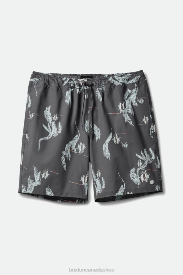 Brixton Apparel Charcoal/Seafoam Men Voyage Short 5'' HFR00P170