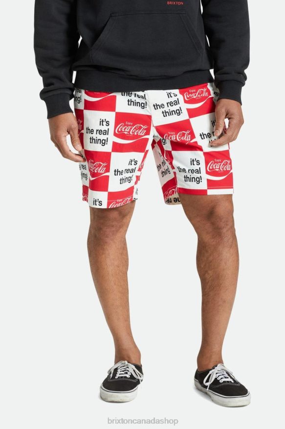 Brixton Apparel White Men Coca-Cola Voyage Short 5'' HFR00P158