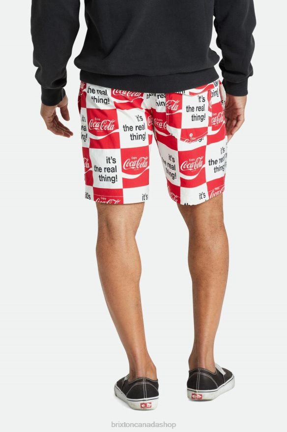 Brixton Apparel White Men Coca-Cola Voyage Short 5'' HFR00P158