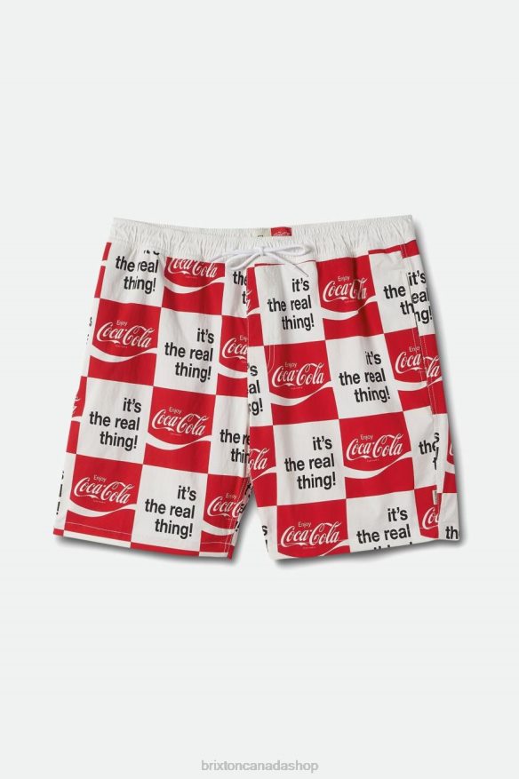 Brixton Apparel White Men Coca-Cola Voyage Short 5'' HFR00P158