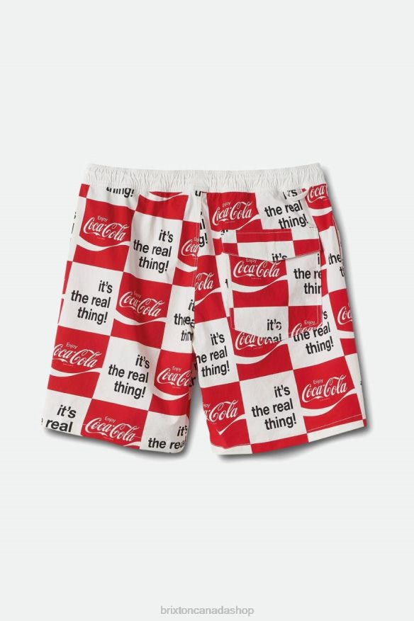 Brixton Apparel White Men Coca-Cola Voyage Short 5'' HFR00P158