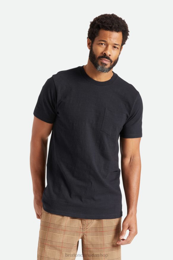 Brixton Apparel Black Men Basic Slub S/S Pocket Tee HFR00P105