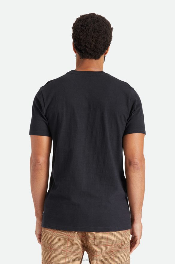 Brixton Apparel Black Men Basic Slub S/S Pocket Tee HFR00P105