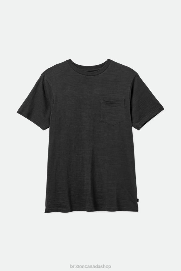 Brixton Apparel Black Men Basic Slub S/S Pocket Tee HFR00P105