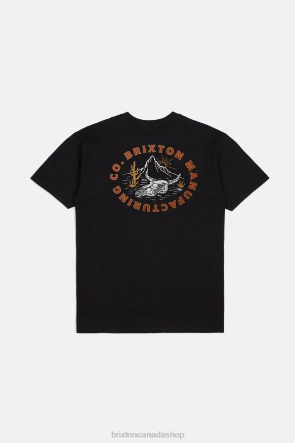 Brixton Apparel Black Men Croslin S/S Standard Tee HFR00P41