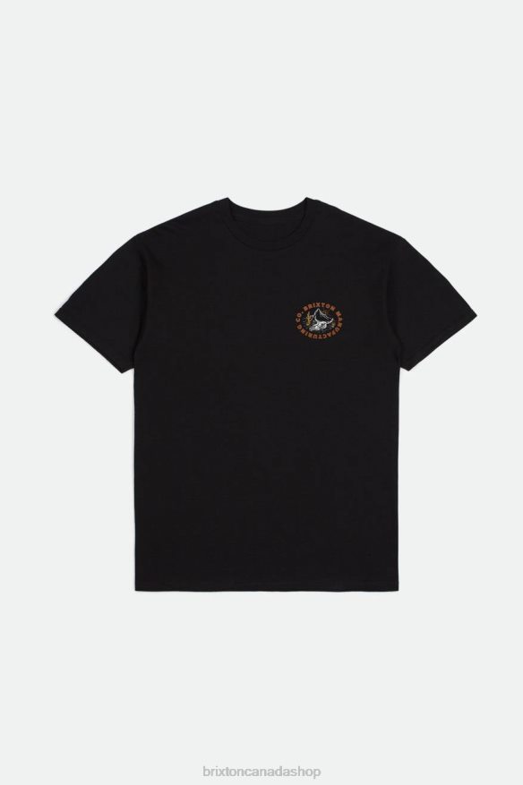 Brixton Apparel Black Men Croslin S/S Standard Tee HFR00P41