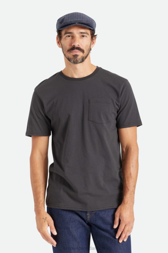 Brixton Apparel Black Men Premium Cotton S/S Pocket Tee HFR00P66