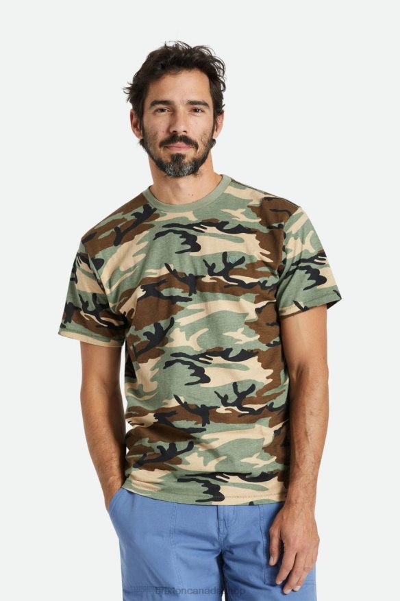 Brixton Apparel Camo Vintage Wash Men Vintage Reserve S/S Tee HFR00P98