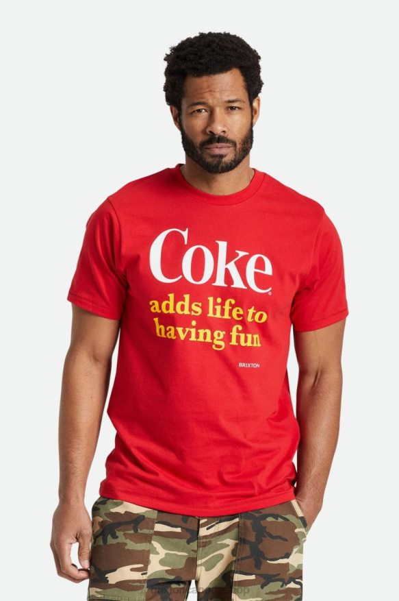 Brixton Apparel Coke Red Men Coca-Cola Having Fun S/S Tailored Tee HFR00P75