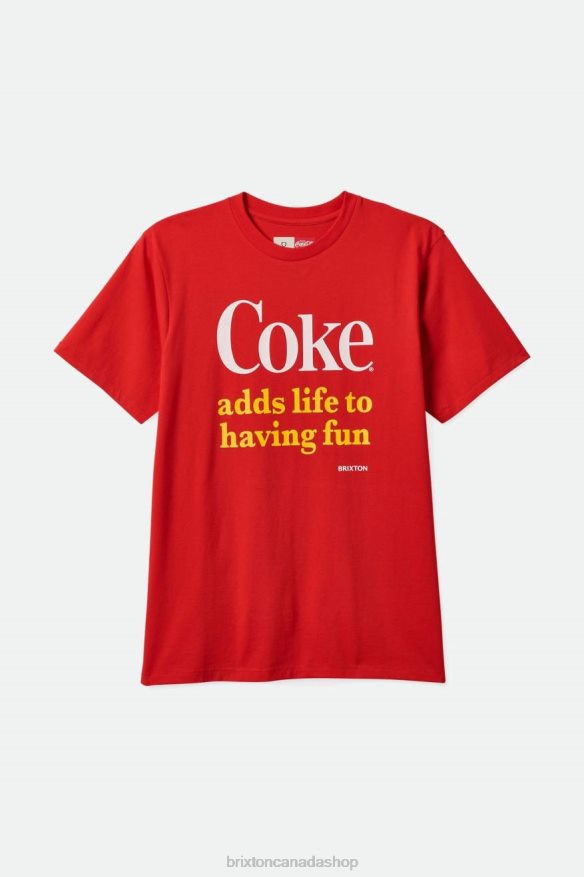 Brixton Apparel Coke Red Men Coca-Cola Having Fun S/S Tailored Tee HFR00P75