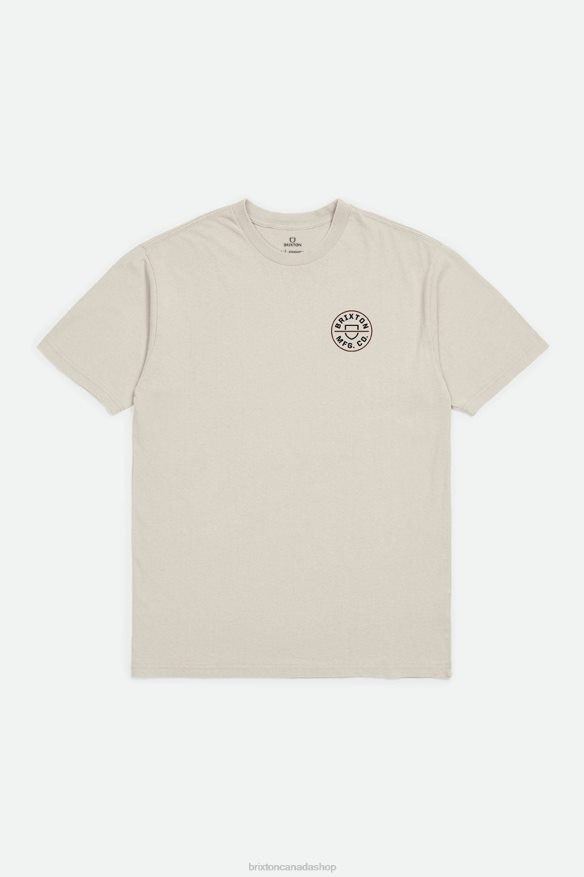 Brixton Apparel Cream Men Crest II S/S Standard Tee HFR00P113