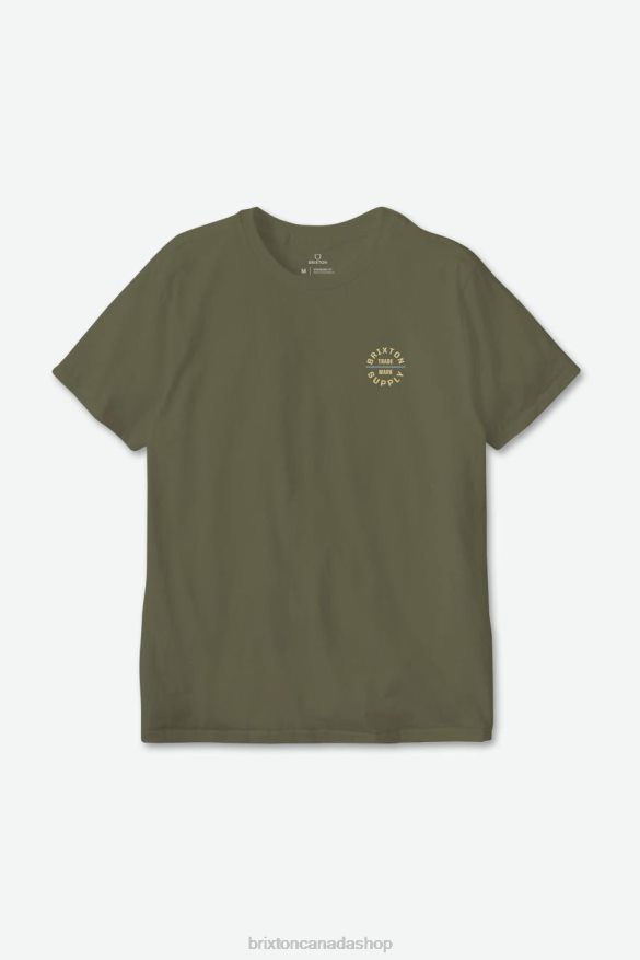 Brixton Apparel Olive Surplus/Dusty Blue Men Oath V S/S Standard Tee HFR00P34