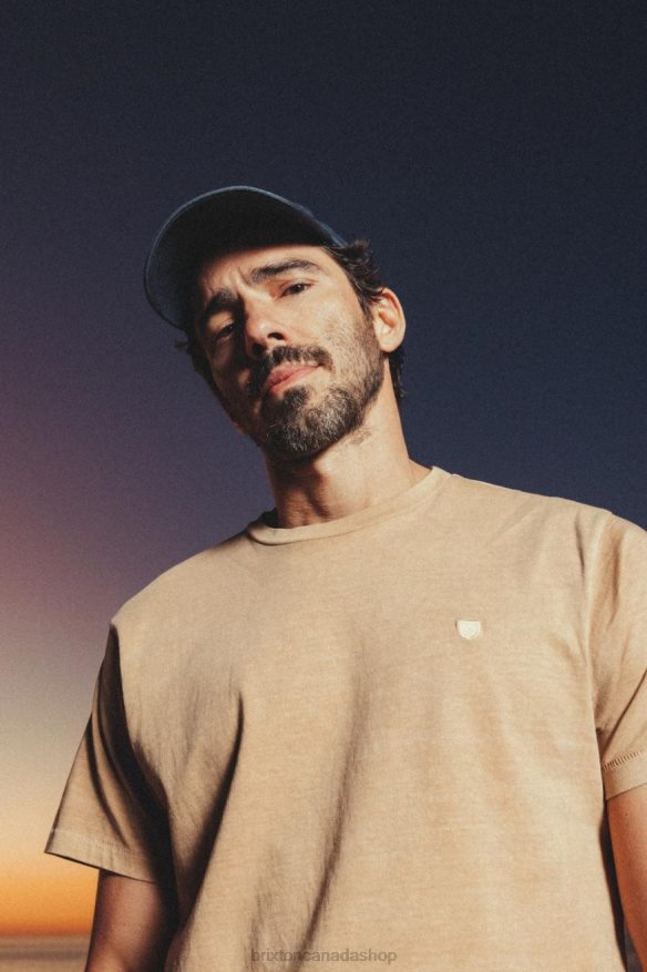 Brixton Apparel Sand Vintage Wash Men Vintage Reserve S/S Tee HFR00P99