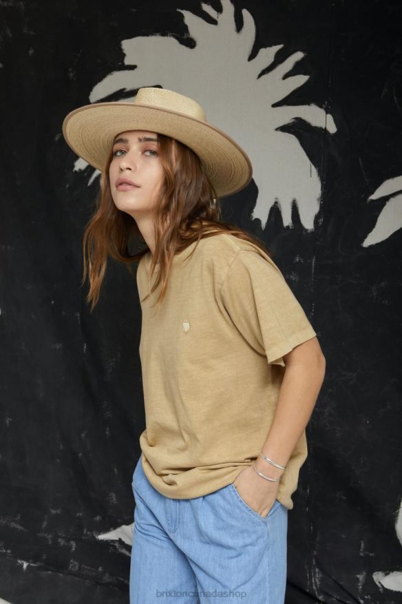 Brixton Apparel Sand Vintage Wash Men Vintage Reserve S/S Tee HFR00P99