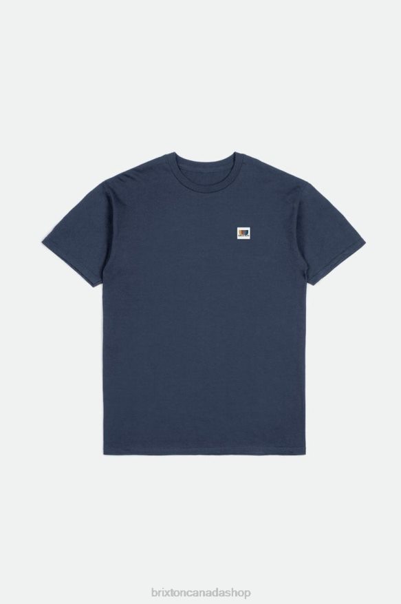 Brixton Apparel Washed Navy Men Alton S/S Standard Tee HFR00P58