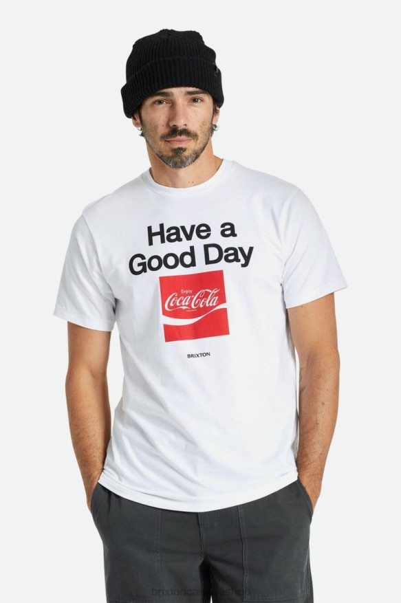 Brixton Apparel White Men Coca-Cola Good Day S/S Tailored Tee HFR00P76