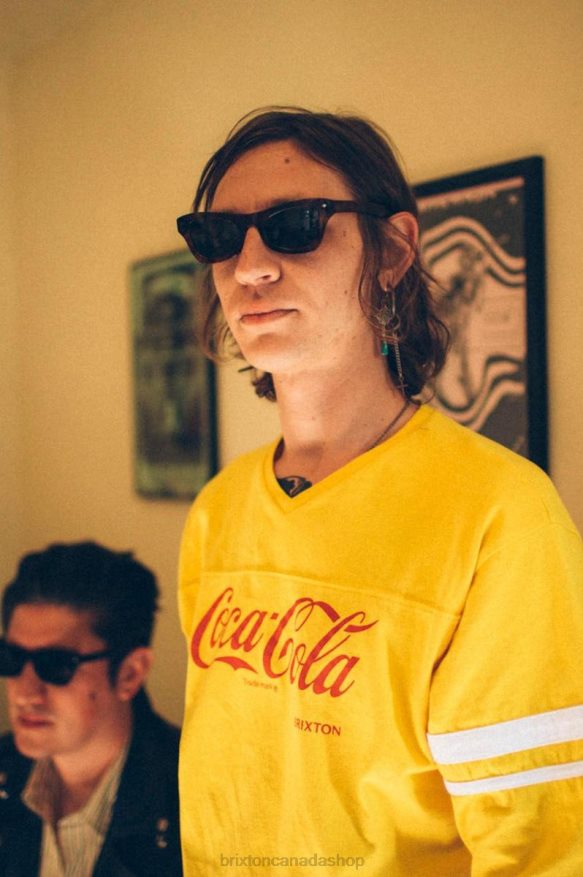 Brixton Apparel Yellow Men Coca-Cola Classic Football Tee HFR00P112