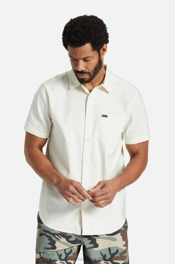 Brixton Apparel Off White Men Charter Oxford S/S Woven HFR00P12
