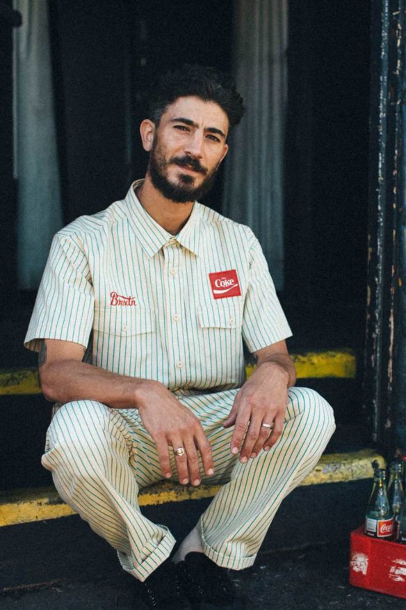 Brixton Apparel Tan Men Coca-Cola Delivery Olson S/S Woven HFR00P26