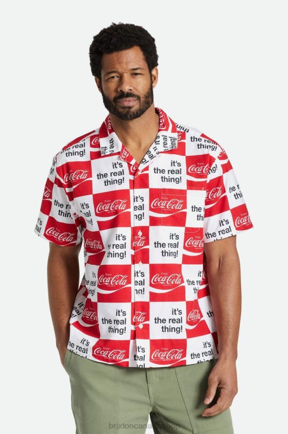 Brixton Apparel White Men Coca-Cola Bunker S/S Woven HFR00P25