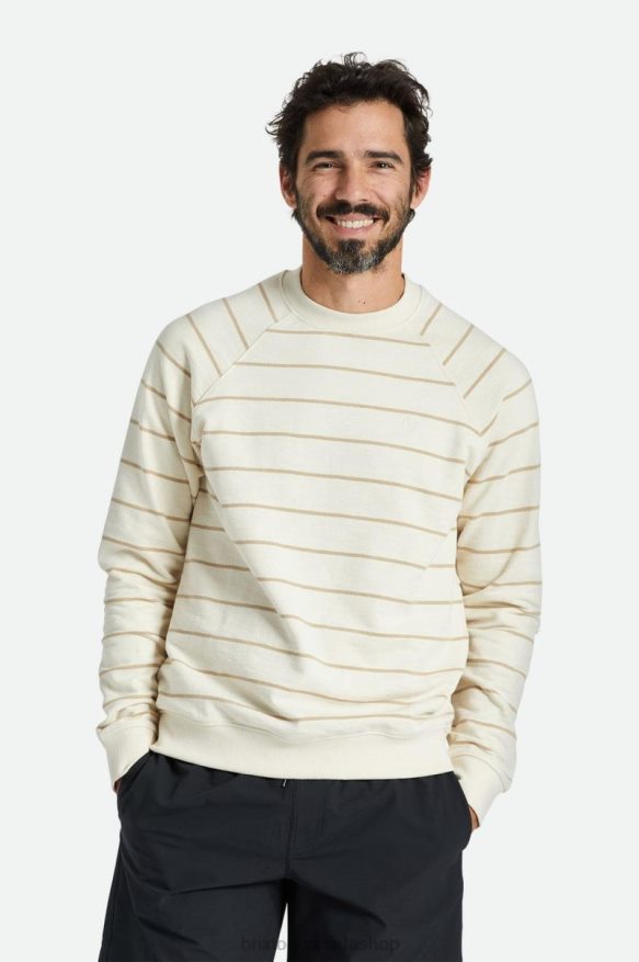 Brixton Apparel Whitecap/Sand Men Slub French Terry Crew HFR00P134