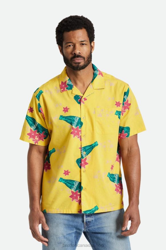 Brixton Apparel Yellow Men Coca-Cola Bunker S/S Woven HFR00P24