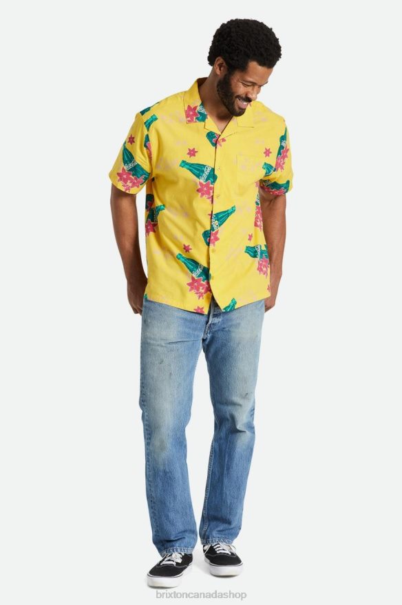 Brixton Apparel Yellow Men Coca-Cola Bunker S/S Woven HFR00P24