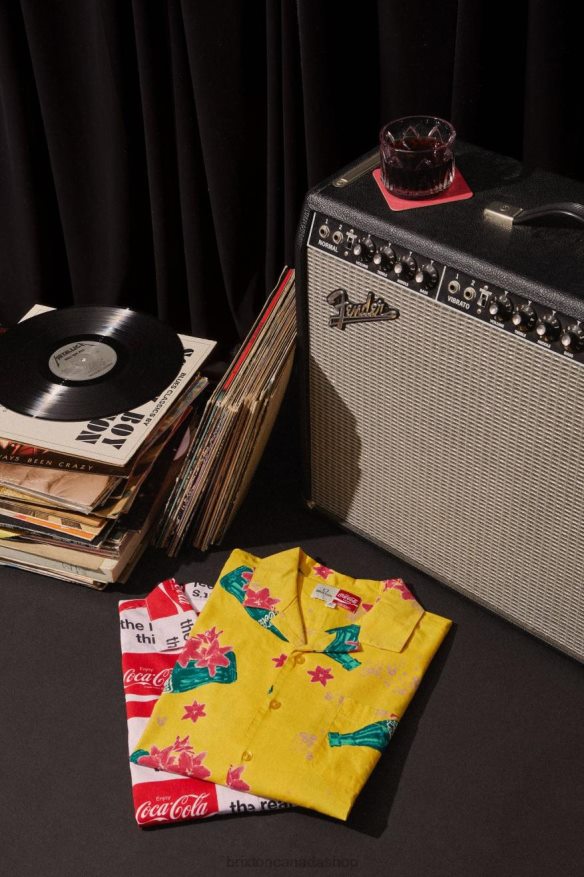 Brixton Apparel Yellow Men Coca-Cola Bunker S/S Woven HFR00P24