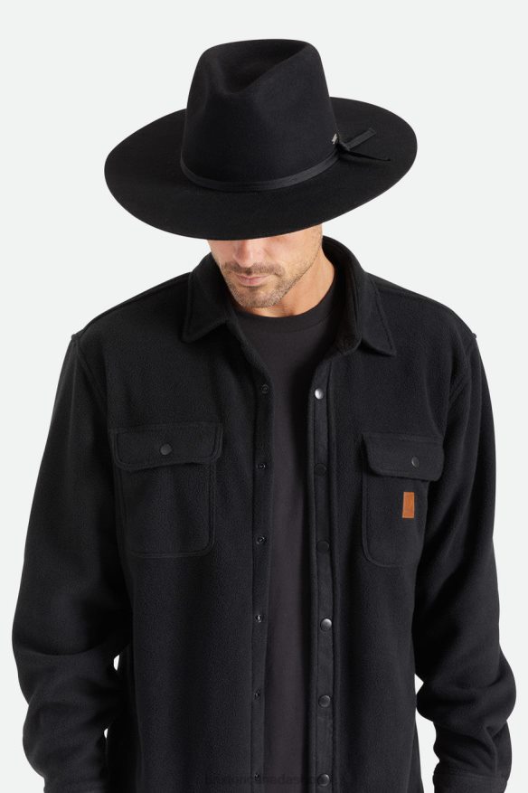 Brixton Accessories Black Unisex Cohen Cowboy Hat HFR00P205