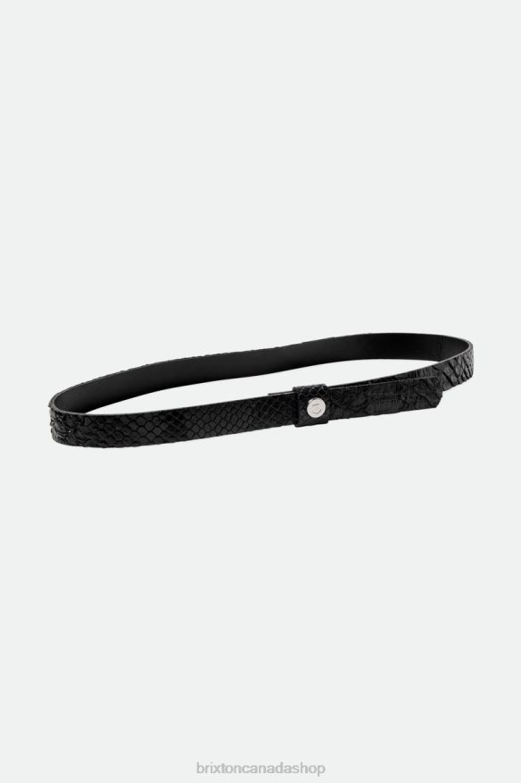 Brixton Accessories Black Unisex Snake Skin Adjustable Hat Band HFR00P350