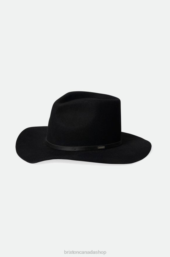 Brixton Accessories Black Unisex Whiskey River Cowboy Hat HFR00P206