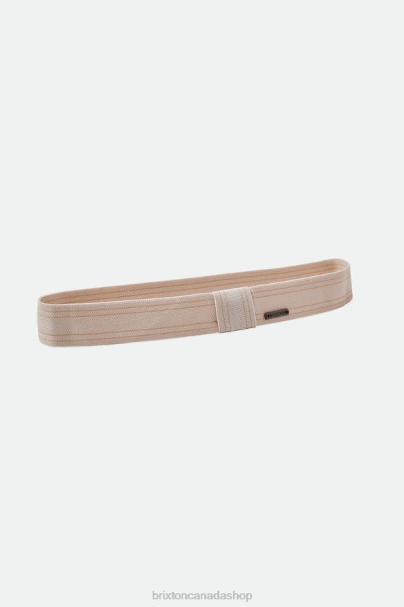 Brixton Accessories Off White/Gold Unisex Done Proper Stretch Fit Hat Band HFR00P355