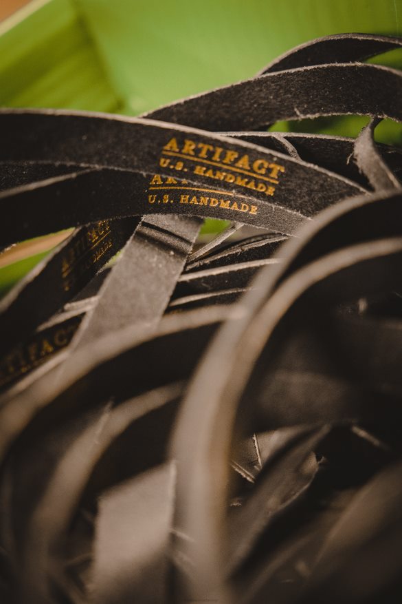 Brixton x Artifact Accessories Brown Unisex Leather Adjustable Hat Band HFR00P373