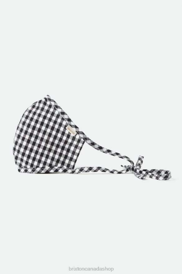 Brixton Accessories Black Gingham Unisex Lightweight Antimicrobial Face Mask HFR00P402
