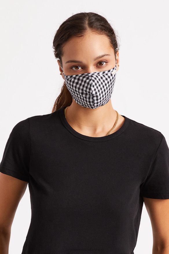 Brixton Accessories Black Gingham Unisex Lightweight Antimicrobial Face Mask HFR00P402