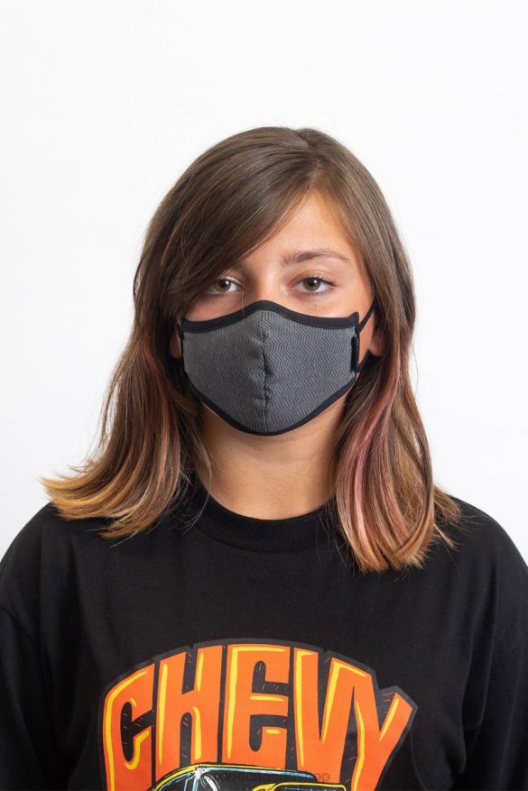 Brixton Accessories Black Herringbone Unisex Youth Antimicrobial Face Mask HFR00P408