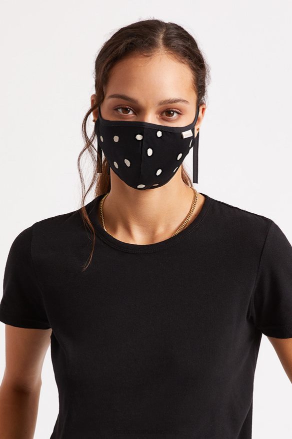 Brixton Accessories Black Polka Unisex Lightweight Antimicrobial Face Mask HFR00P403