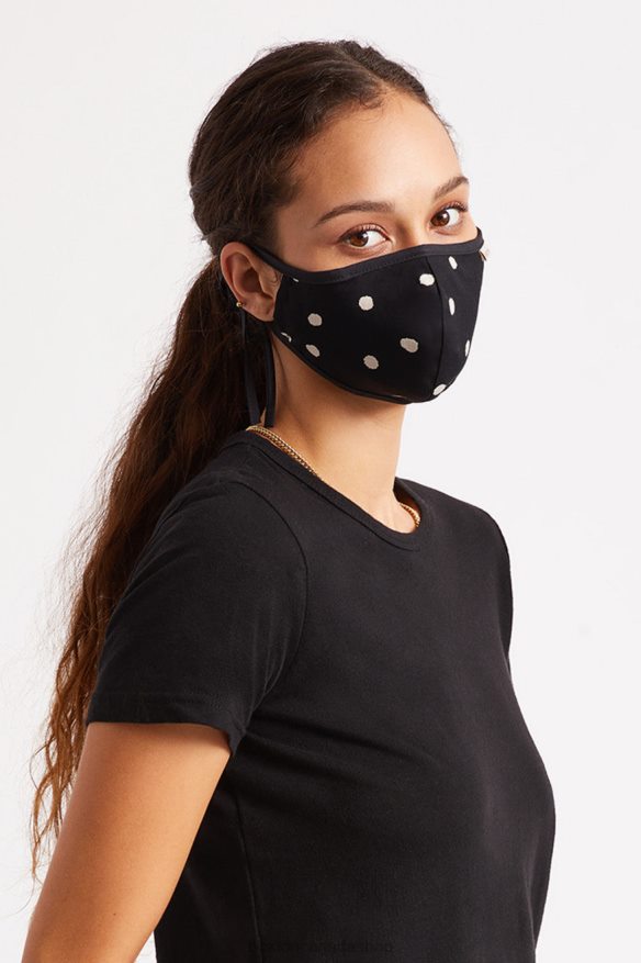 Brixton Accessories Black Polka Unisex Lightweight Antimicrobial Face Mask HFR00P403