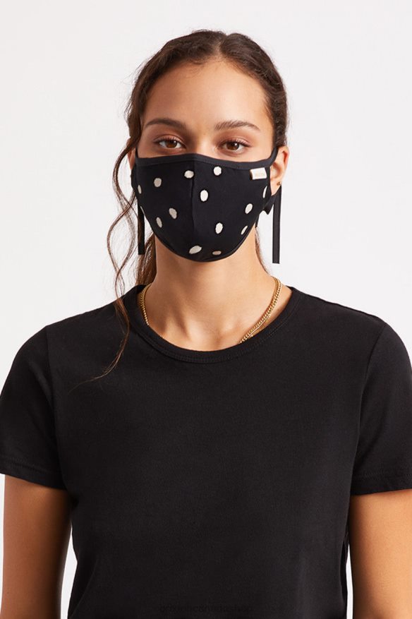 Brixton Accessories Black Polka Unisex Lightweight Antimicrobial Face Mask HFR00P403