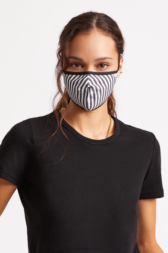 Brixton Accessories Black Stripe Unisex Lightweight Antimicrobial Face Mask HFR00P404